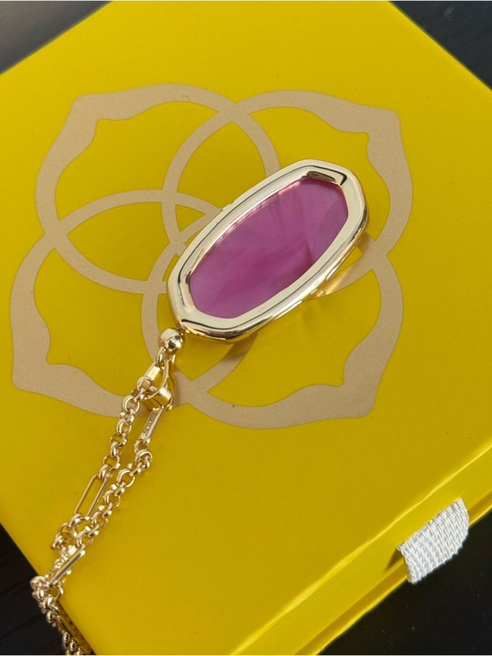 Kendra Scott Elle Locket Long Pendant Necklace in Gold - Picture 5 of 7